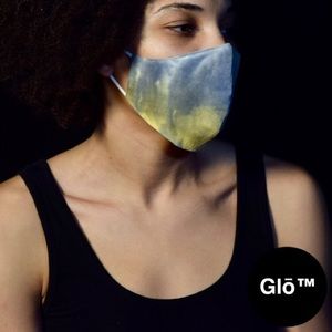 Tie dye cotton face mask with filter pouch